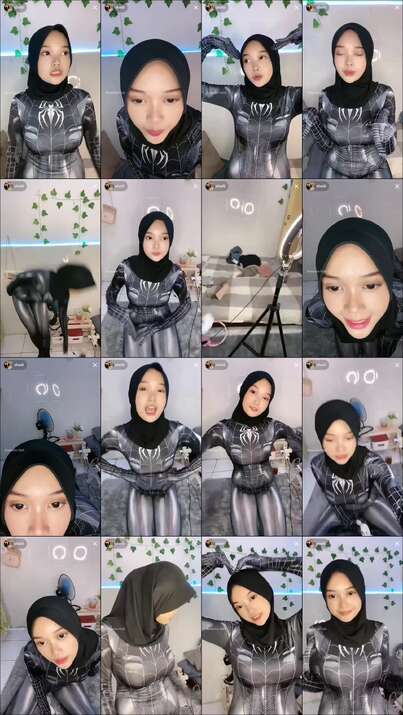 Shei hijab binal cosplay spiderman